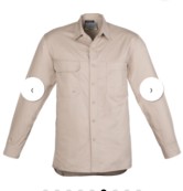 Mens lightweight Tradie L/S Shirt-Sand 